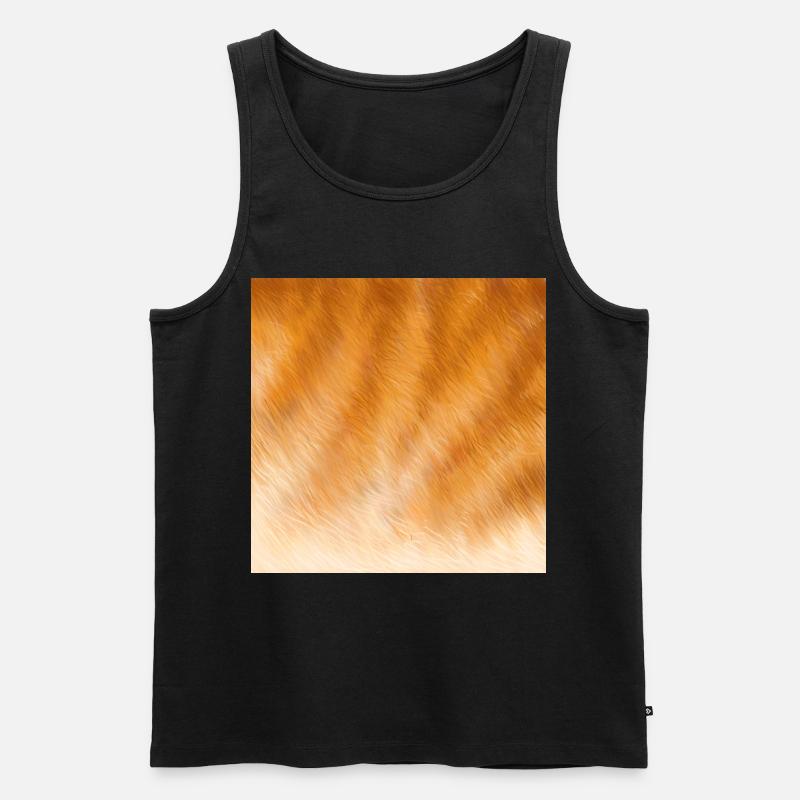 Rotes Katzenfell - Männer Premium Bio Tank Top - Schwarz