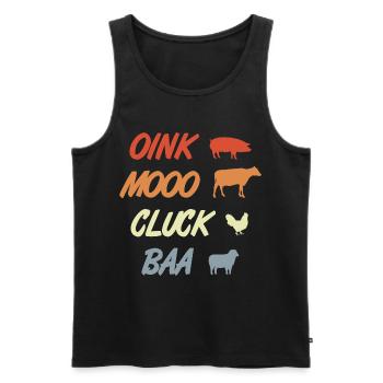 Animal sounds - Men's Premium Organic Tank Top - black - Front - AI Model Male 178 light (178cm)