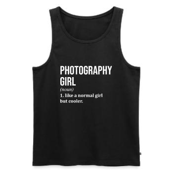 photographie - Débardeur bio Premium Homme - noir - Devant - AI Model Male 178 light (178cm)