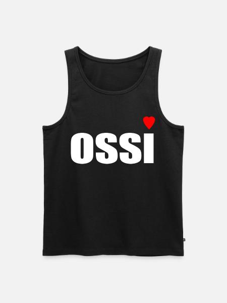 Ossi with heart red - Men's Premium Organic Tank Top - black