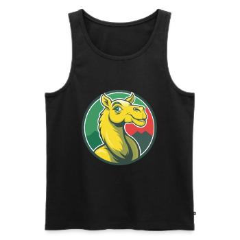 Camel Cute Kawaii Cartoon Clipart Pet Animal - Men's Premium Organic Tank Top - black - Front - Michal (187cm)