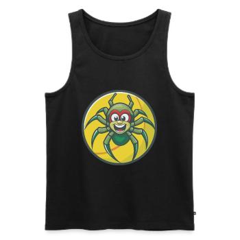 Spinne Niedliche Kawaii Cartoon Clipart Haustier Tier - Männer Premium Bio Tank Top - Schwarz - Vorne - AI Model Male 178 light (178cm)