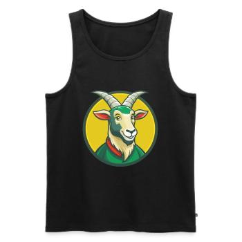 Ziege Niedlich Kawaii Cartoon Clipart Haustier Tier - Männer Premium Bio Tank Top - Schwarz - Vorne - Michal (187cm)