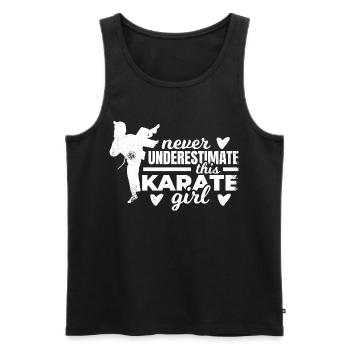 Karate Girls - Men's Premium Organic Tank Top - black - Front - AI Model Male 178 light (178cm)