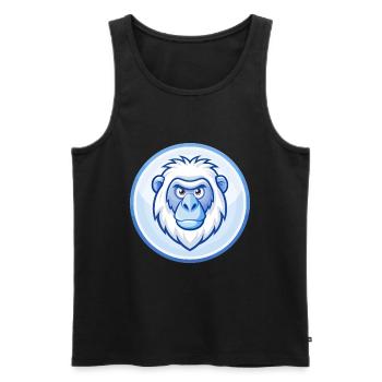 Babouin Bleu Kawaii Dessin Animé Personnage Clipart Animal de compagnie - Débardeur bio Premium Homme - noir - Devant - Michal (187cm)