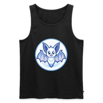 Bat Blue Cute Kawaii Cartoon Character Clipart Pet - Men's Premium Organic Tank Top - black - Front - Michal (187cm)
