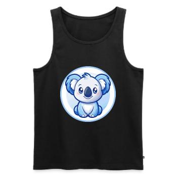 Koala Blau Kawaii Cartoon Figur Clipart Haustier - Männer Premium Bio Tank Top - Schwarz - Vorne - Michal (187cm)