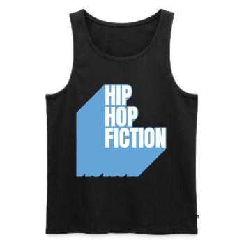 Fiction hip-hop - Débardeur bio Premium Homme - noir - Devant - AI Model Male 178 light (178cm)