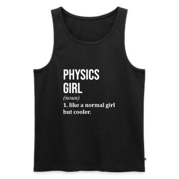 Physics - Men's Premium Organic Tank Top - black - Front - AI Model Male 178 light (178cm)