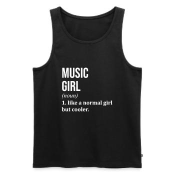 Music - Men's Premium Organic Tank Top - black - Front - AI Model Male 178 light (178cm)