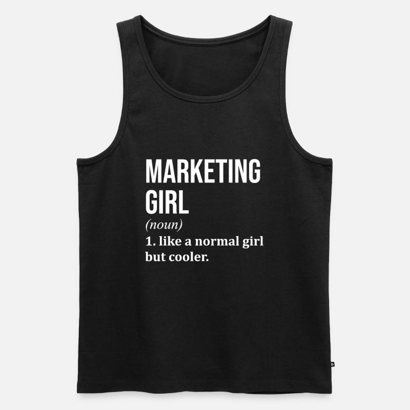 Marketing - Männer Premium Bio Tank Top - Schwarz