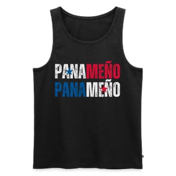 Panamanian flag, Panamanian pride - Men's Premium Organic Tank Top - black - Front - AI Model Male 178 light (178cm)