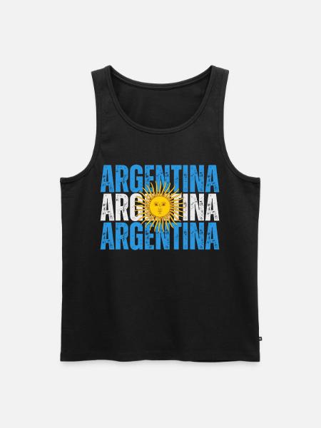 Flag of Argentina, Argentine pride - Men's Premium Organic Tank Top - black