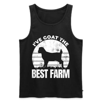 I have the best goat farm - Men's Premium Organic Tank Top - black - Front - AI Model Male 178 light (178cm)