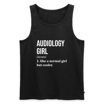Audiologie Audiologie Audiologie - Débardeur bio Premium Homme - noir - Devant - Michal (187cm)