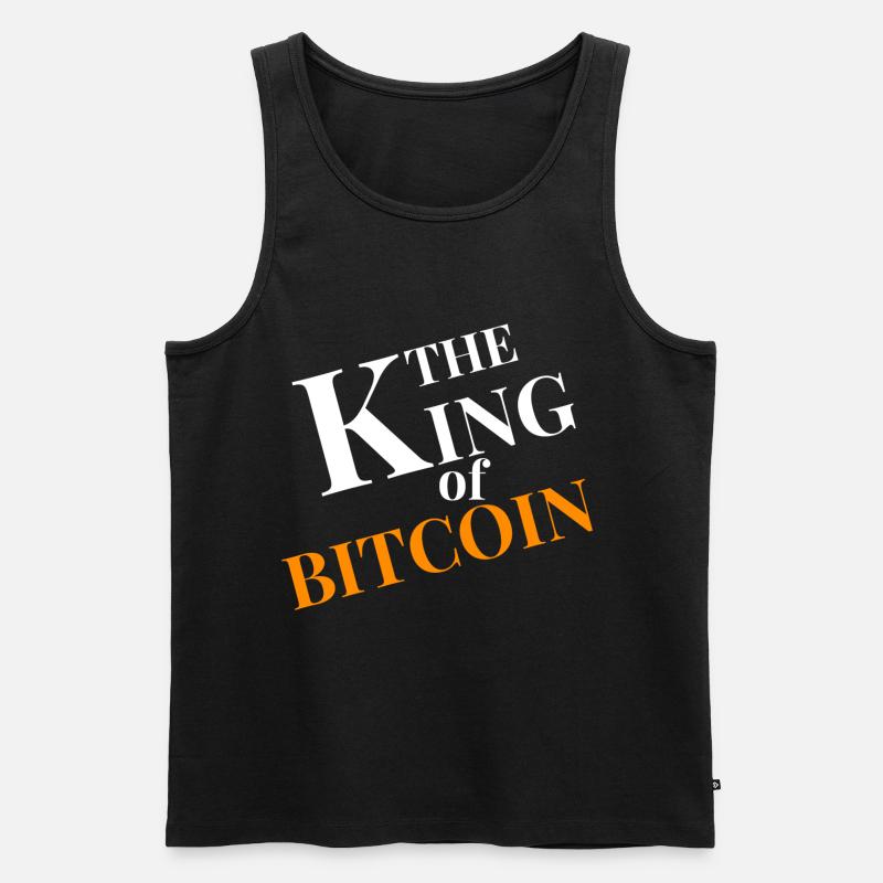 Roi du graphique Bitcoin - Débardeur bio Premium Homme - noir