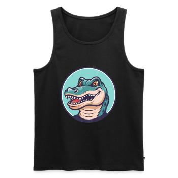 =SUBSTITUTE($K$13702,"[x]",$D13702) - Men's Premium Organic Tank Top - black - Front - AI Model Male 178 light (178cm)