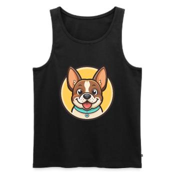 Castro Laboreiro Hunderasse Cartoon Kawaii Clipart - Männer Premium Bio Tank Top - Schwarz - Vorne - Michal (187cm)