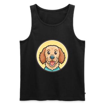 Grand Fauve De Bretagne Hunderasse Karikatur Kawaii - Männer Premium Bio Tank Top - Schwarz - Vorne - Michal (187cm)