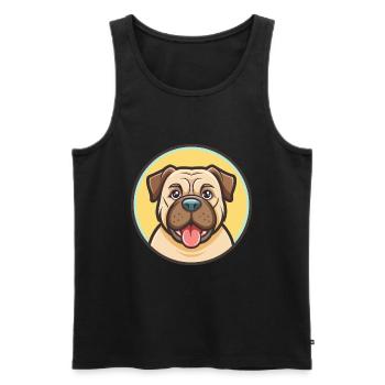 Majorque Mastiff Chien Race Dessin animé Kawaii Clipart - Débardeur bio Premium Homme - noir - Devant - Michal (187cm)