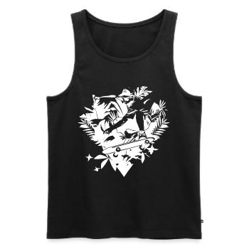 Skater Zeichnung - Männer Premium Bio Tank Top - Schwarz - Vorne - Michal (187cm)