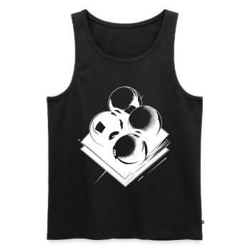 Billardkugeln Skizze - Männer Premium Bio Tank Top - Schwarz - Vorne - AI Model Male 178 light (178cm)