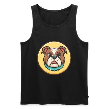Serrano Bulldog Hunderasse Cartoon Kawaii Clipart - Männer Premium Bio Tank Top - Schwarz - Vorne - Michal (187cm)