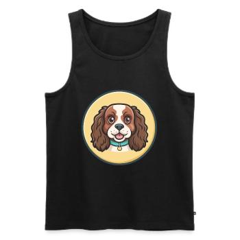 Spielzeug Trawler Spaniel Hunderasse Lustig Karikatur Kawaii - Männer Premium Bio Tank Top - Schwarz - Vorne - AI Model Male 178 light (178cm)