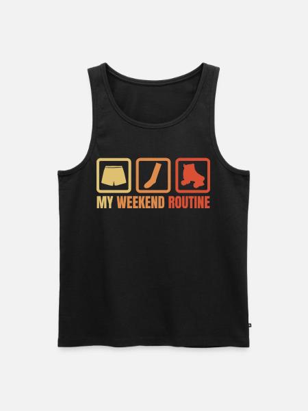Weekend with roller skates - Men's Premium Organic Tank Top - black