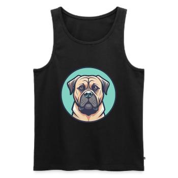 Boerboel Dog Breed Colorful Cartoon Kawaii Clipart - Men's Premium Organic Tank Top - black - Front - Michal (187cm)