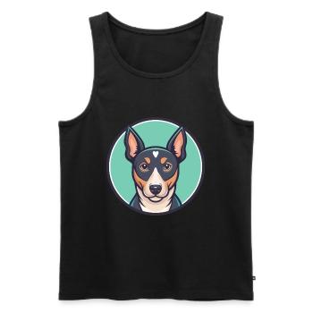 Ca Rater Mallorqui Hunderasse Karikatur Kawaii - Männer Premium Bio Tank Top - Schwarz - Vorne - AI Model Male 178 light (178cm)
