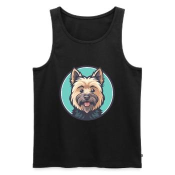 Cairn Terrier Hund Rasse Cartoon Kawaii Clipart Haustier - Männer Premium Bio Tank Top - Schwarz - Vorne - Michal (187cm)