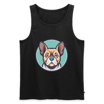 Braque Auvergne Hunderasse Cartoon Kawaii Clipart - Männer Premium Bio Tank Top - Schwarz - Vorne - Michal (187cm)