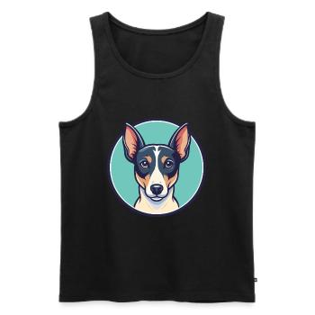 Terrier brésilien chien race dessin animé Kawaii Clipart - Débardeur bio Premium Homme - noir - Devant - Michal (187cm)