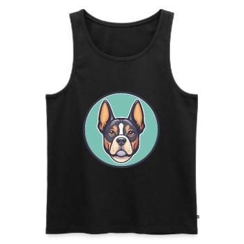 Braque Saint Germain Hunderasse Cartoon Kawaii Haustier - Männer Premium Bio Tank Top - Schwarz - Vorne - AI Model Male 178 light (178cm)
