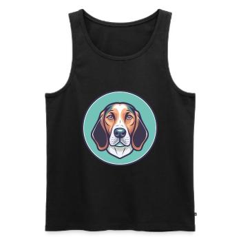 Colombien Fino Hound Chien Race Dessin Animé Kawaii Pet - Débardeur bio Premium Homme - noir - Devant - Michal (187cm)
