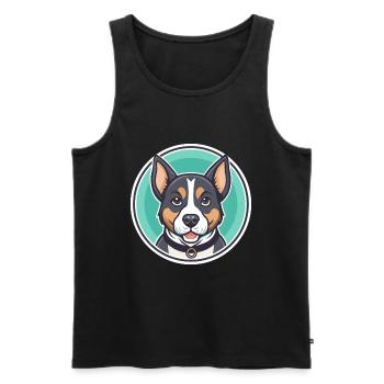 Drever Hund Rasse Cartoon Kawaii Clipart Tier Haustier - Männer Premium Bio Tank Top - Schwarz - Vorne - Michal (187cm)