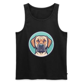 Brasileiro Chien Race Dessin animé Kawaii Clipart - Débardeur bio Premium Homme - noir - Devant - Michal (187cm)