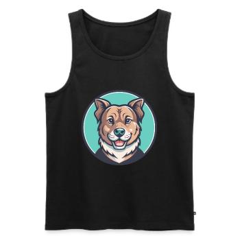 Florida Brown Dog Breed Cartoon Kawaii Clipart Animal de compagnie - Débardeur bio Premium Homme - noir - Devant - Michal (187cm)