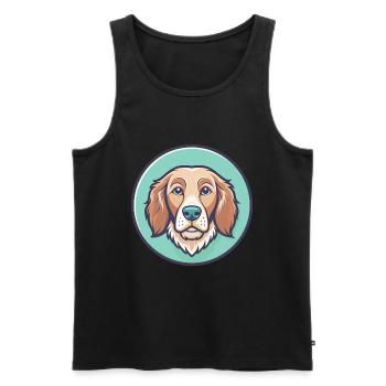Grand Fauve De Bretagne Hunderasse Karikatur Kawaii - Männer Premium Bio Tank Top - Schwarz - Vorne - Michal (187cm)