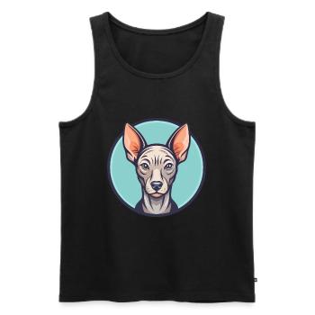 Inka haarlose Hunderasse Cartoon Kawaii Clipart Haustier - Männer Premium Bio Tank Top - Schwarz - Vorne - Michal (187cm)