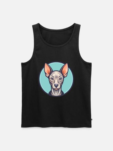 Inka haarlose Hunderasse Cartoon Kawaii Clipart Haustier - Männer Premium Bio Tank Top - Schwarz