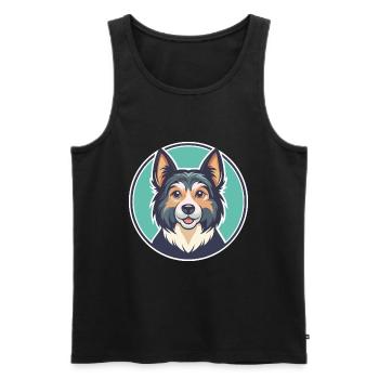 Gonczy Polski Hund Rasse Cartoon Kawaii Clipart Haustier - Männer Premium Bio Tank Top - Schwarz - Vorne - AI Model Male 178 light (178cm)