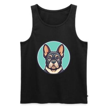 Grand Bleu De Gascogne Dog Breed Cartoon Kawaii - Men's Premium Organic Tank Top - black - Front - Michal (187cm)