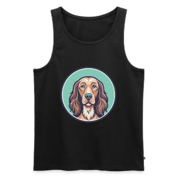 Irischer Setter Hund Rasse Cartoon Kawaii Clipart Haustier - Männer Premium Bio Tank Top - Schwarz - Vorne - AI Model Male 178 light (178cm)