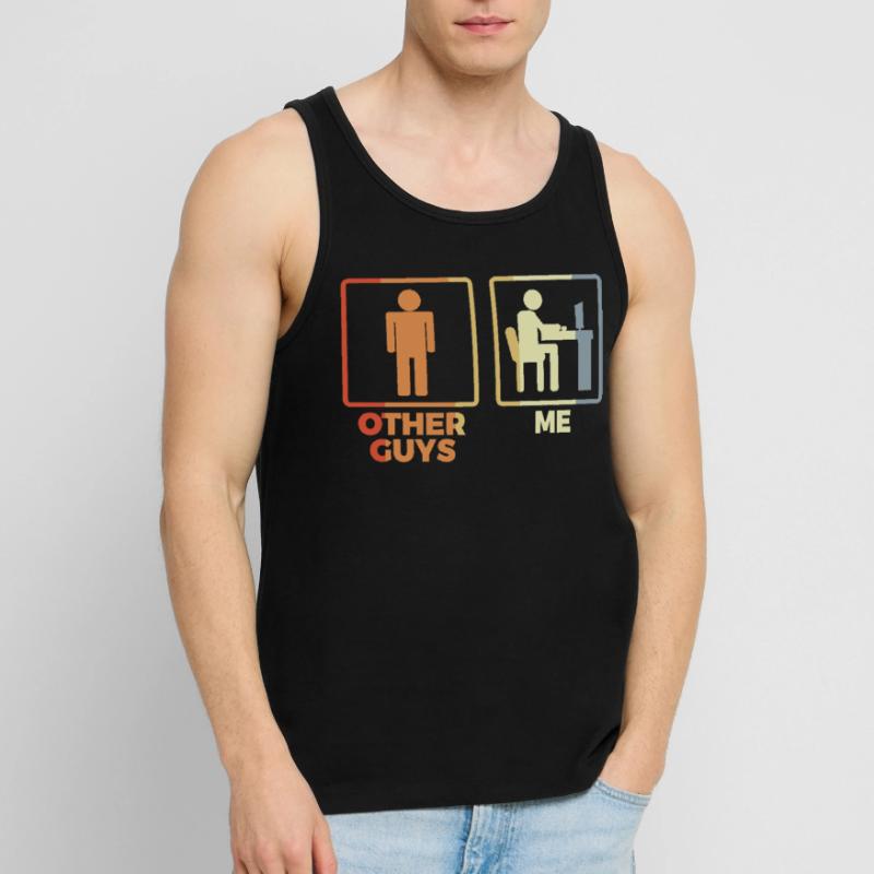 Programmierer Strichmännchen Männer Premium Bio Tank Top