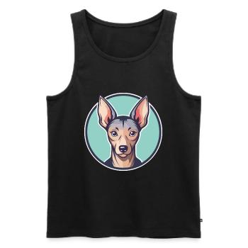 Mexikanische haarlose Hunderasse Cartoon Kawaii Clipart - Männer Premium Bio Tank Top - Schwarz - Vorne - Michal (187cm)
