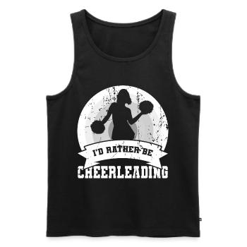 I'd Rather Be Cheerleading - Men's Premium Organic Tank Top - black - Front - AI Model Male 178 light (178cm)