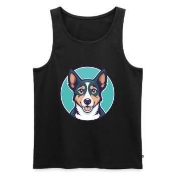 Owczarek Podhalanski Hunderasse Cartoon Kawaii Haustier - Männer Premium Bio Tank Top - Schwarz - Vorne - Michal (187cm)