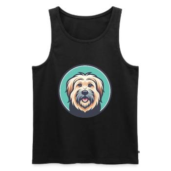 chien de berger des Pyrénées race de chien dessin animé Kawaii Clipart - Débardeur bio Premium Homme - noir - Devant - Michal (187cm)